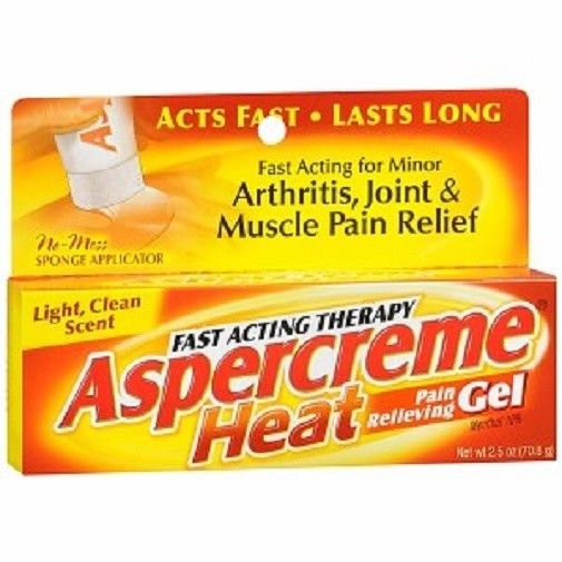 ASPERCREME Wärme Schmerz Linderung Gel Fast Acting 2.5 OZ Rohr eBay