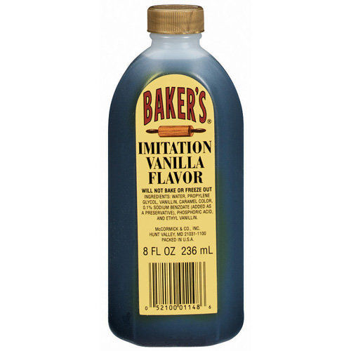 Baker's Imitation Vanilla Flavor 8 oz Bottle 52100011486 eBay