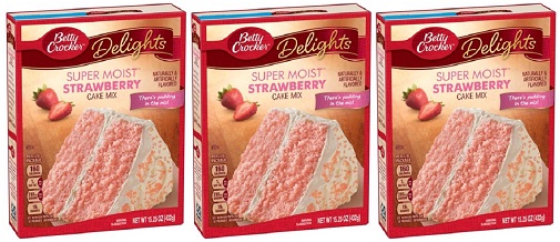 strawberry cake　0228 Betty Crocker Super Moist Strawberry Cake Mix 3 Pack | eBay
