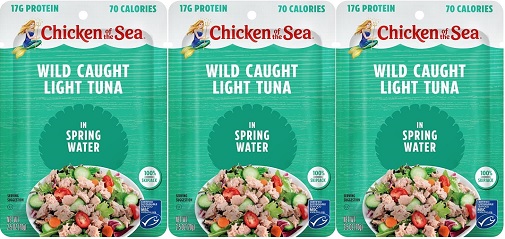 Chicken Of The Sea Light Tuna In Spring Water - Wild Caught Protein Packets (6 Count)