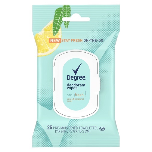 Degree Deodorant Wipes Stay Fresh Citrus & Bergamot Scent eBay