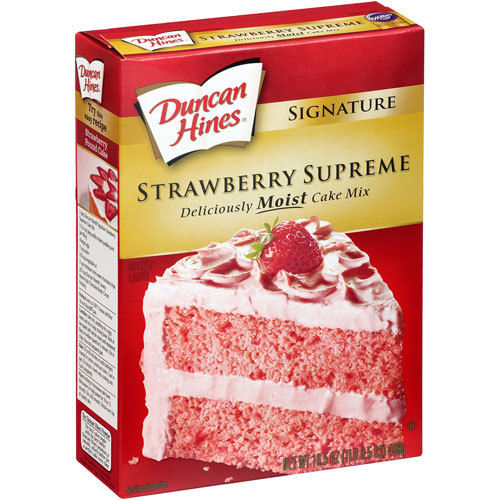 Duncan Hines Signature Strawberry Supreme Cake Mix 16.5 oz Box eBay