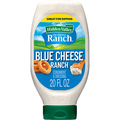 Hidden Valley Blue Cheese Ranch Dip Sauce Condiment and Dressing, 20 fl oz