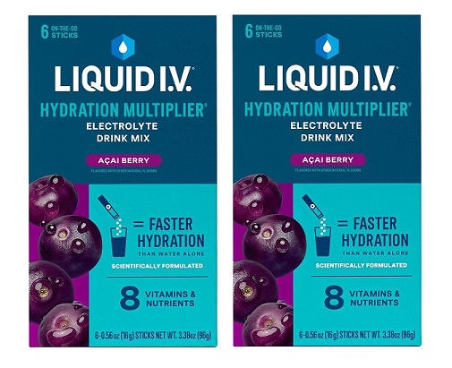 Liquid I.V. Hydration Multiplier Electrolyte Drink Mix Acai Berry 2 Pack  851741008813| eBay