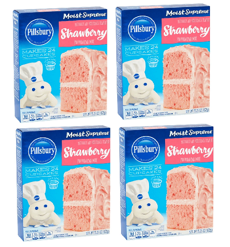 Pillsbury Moist Supreme Strawberry Cake Mix 4 Pack | eBay