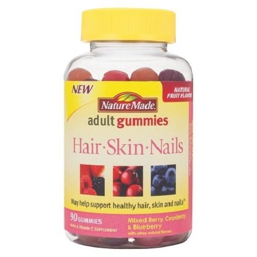 Nature Made Hair Skin Nails Adult Gummies Mixed Berry Cranberry