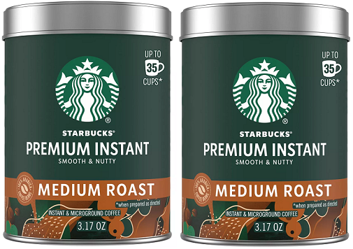 スターバックス プレミアムインスタントコーヒー缶 90g×2 スムース&ナッティ スターバックス プレミアムインスタントコーヒー缶 90g スムース