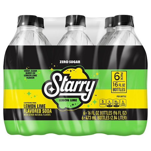 Starry Lemon Lime Zero Sugar Soda Pop 16 oz 6 Bottle Pack | eBay