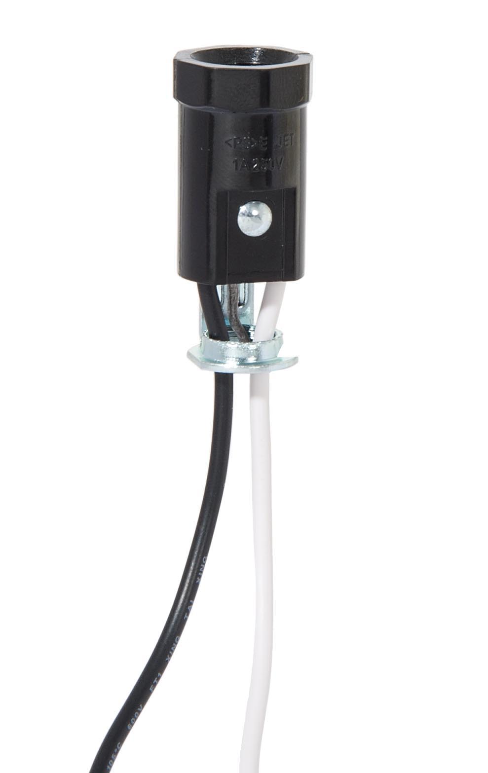 B&P Lamp Phenolic Candelabra Base Pigtail Sockets