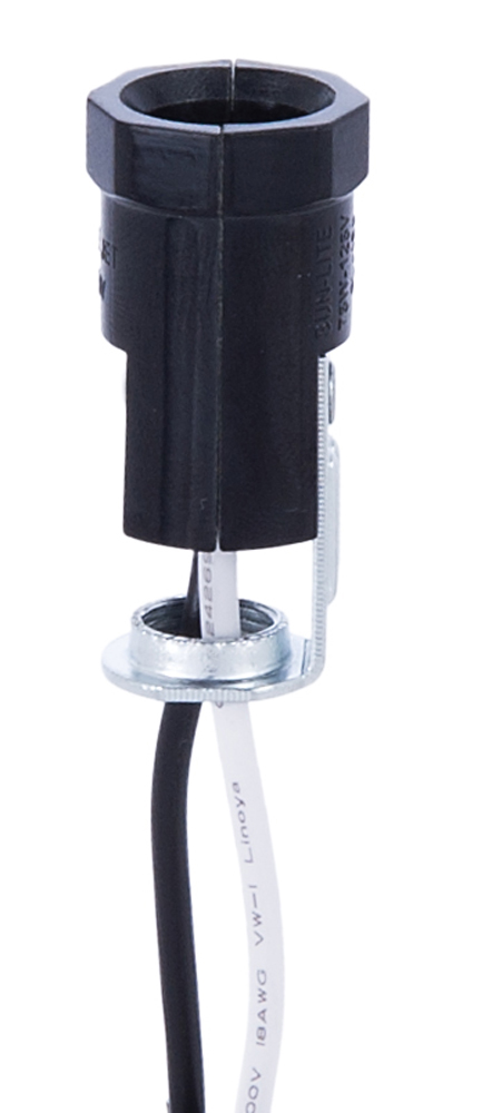 B&P Lamp Phenolic Candelabra Base Pigtail Sockets