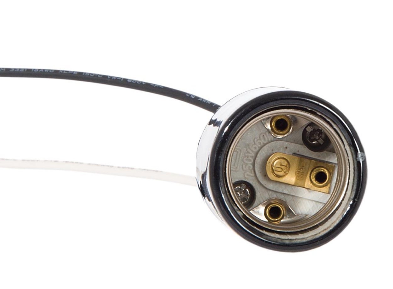 B&P Lamp Keyless Porcelain Sockets with Wire Leads
