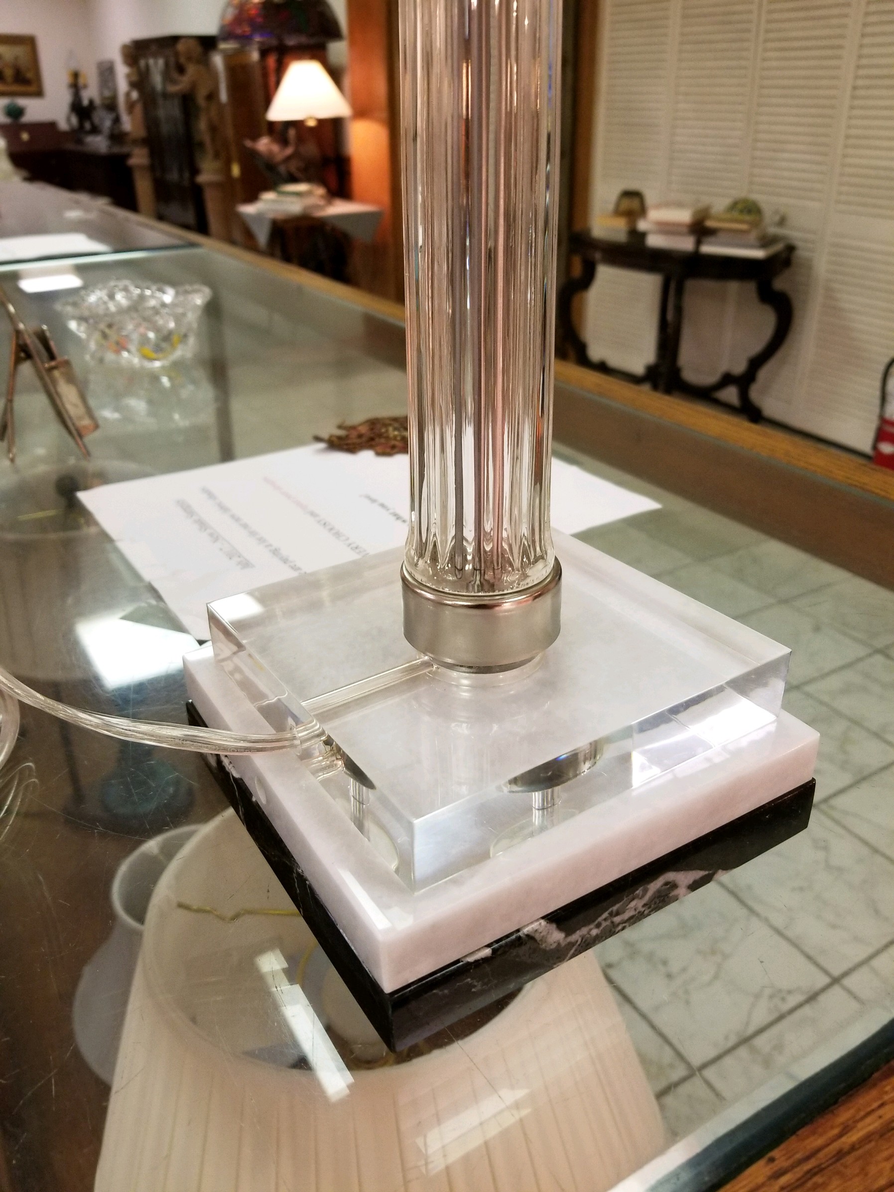 B&P Lamp Clear Acrylic Square Lamp Bases