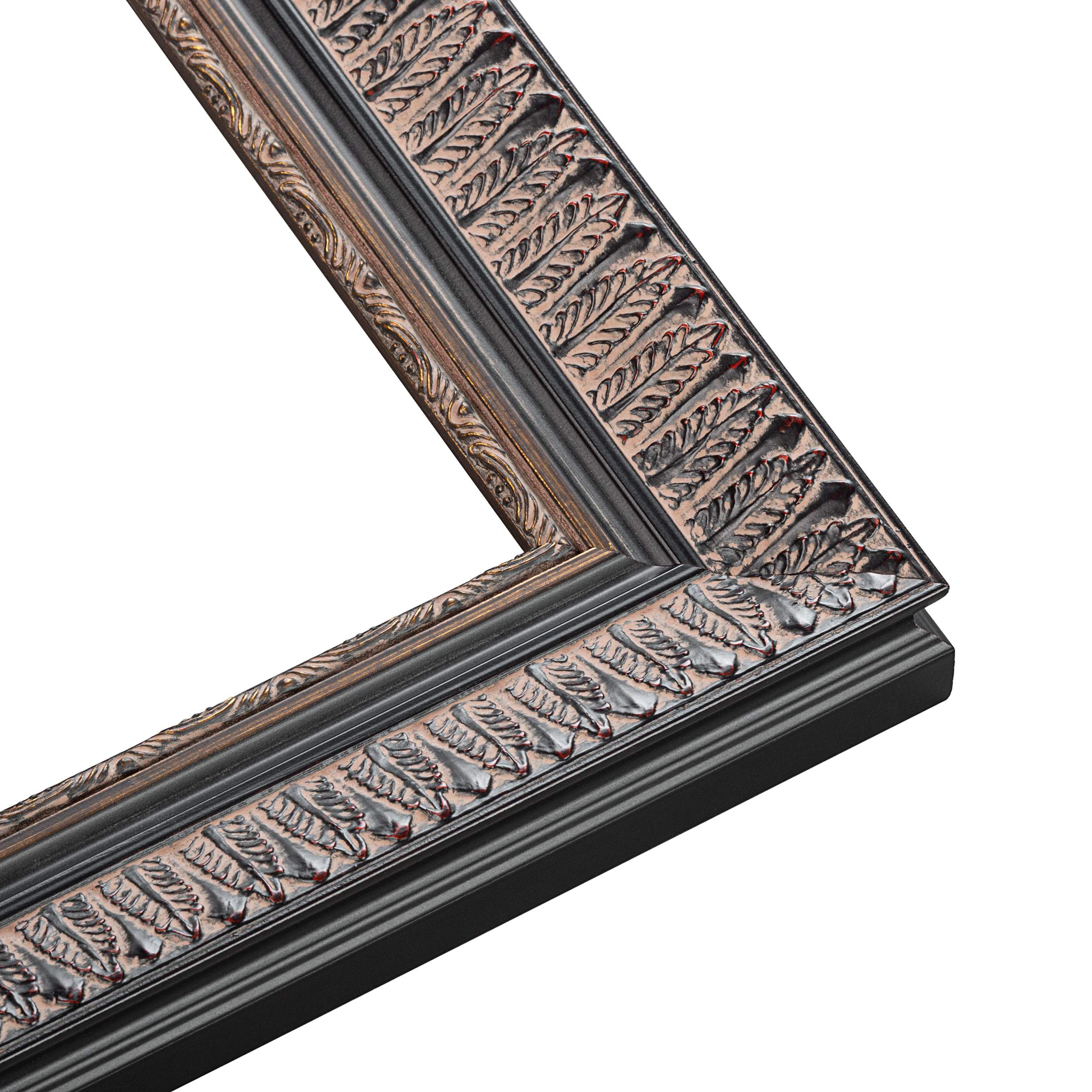 Ornate Black Picture Frame - UV Acrylic,Backing, Hanging Hardware