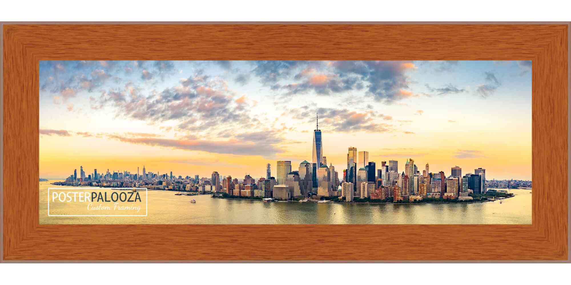 Panorama flacher brauner Bilderrahmen - UV Acryl, Rückseite, Hängebeschläge - Bild 10 von 162