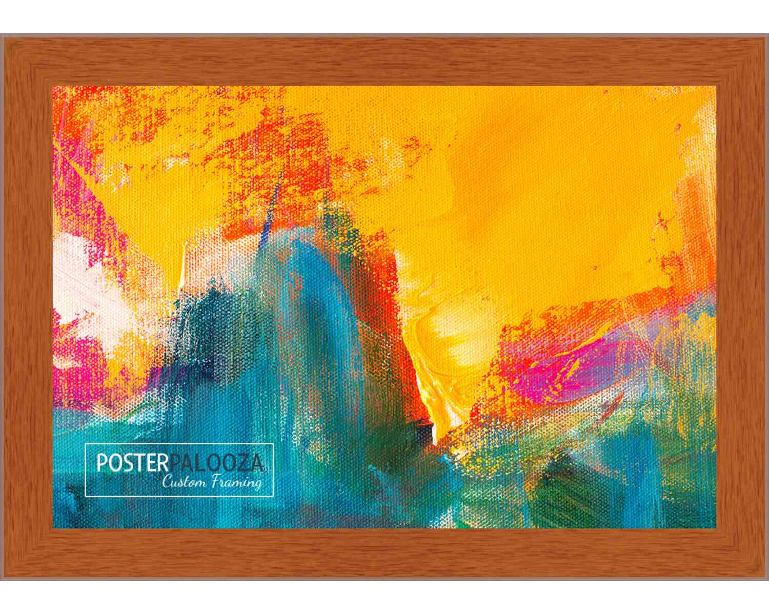 Panorama flacher brauner Bilderrahmen - UV Acryl, Rückseite, Hängebeschläge - Bild 33 von 162