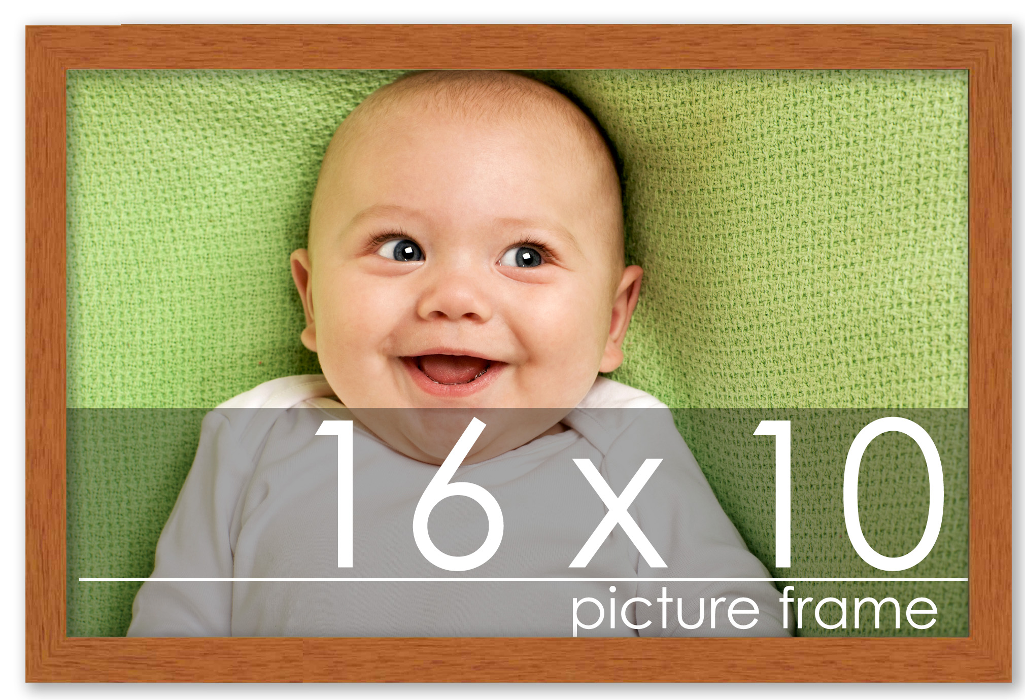 Modernist Brown Frame – UV Acrylic, Backing Board, Hanging Hardware Included