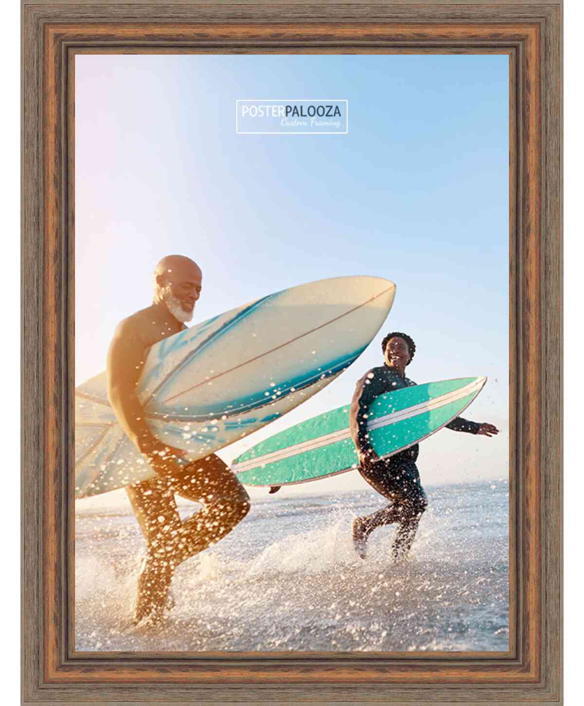 Deko brauner Bilderrahmen - UV Acryl, Unterlage, Hängebeschläge - Bild 3 von 8