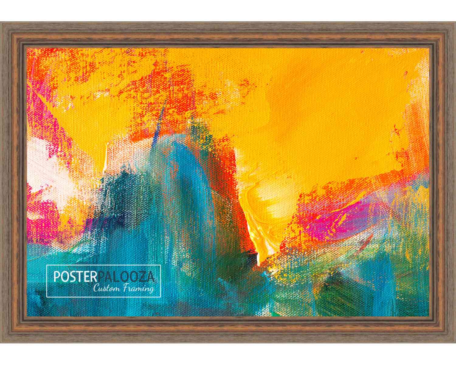 Deko brauner Bilderrahmen - UV Acryl, Unterlage, Hängebeschläge - Bild 4 von 8