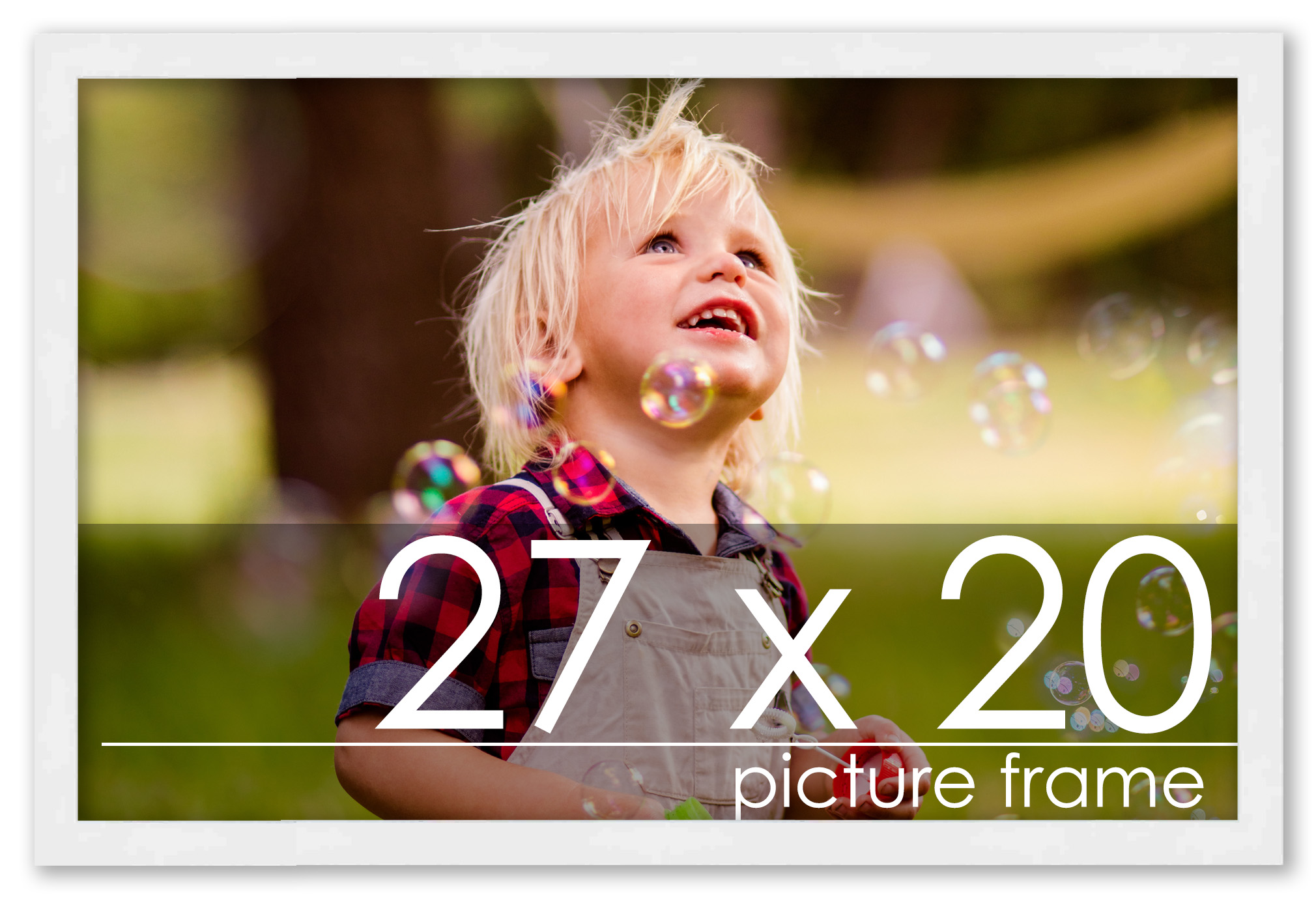 27x20 Solid Wood Picture Frame with UV Acrylic, Available in 6 Finishes - Bild 45 von 52