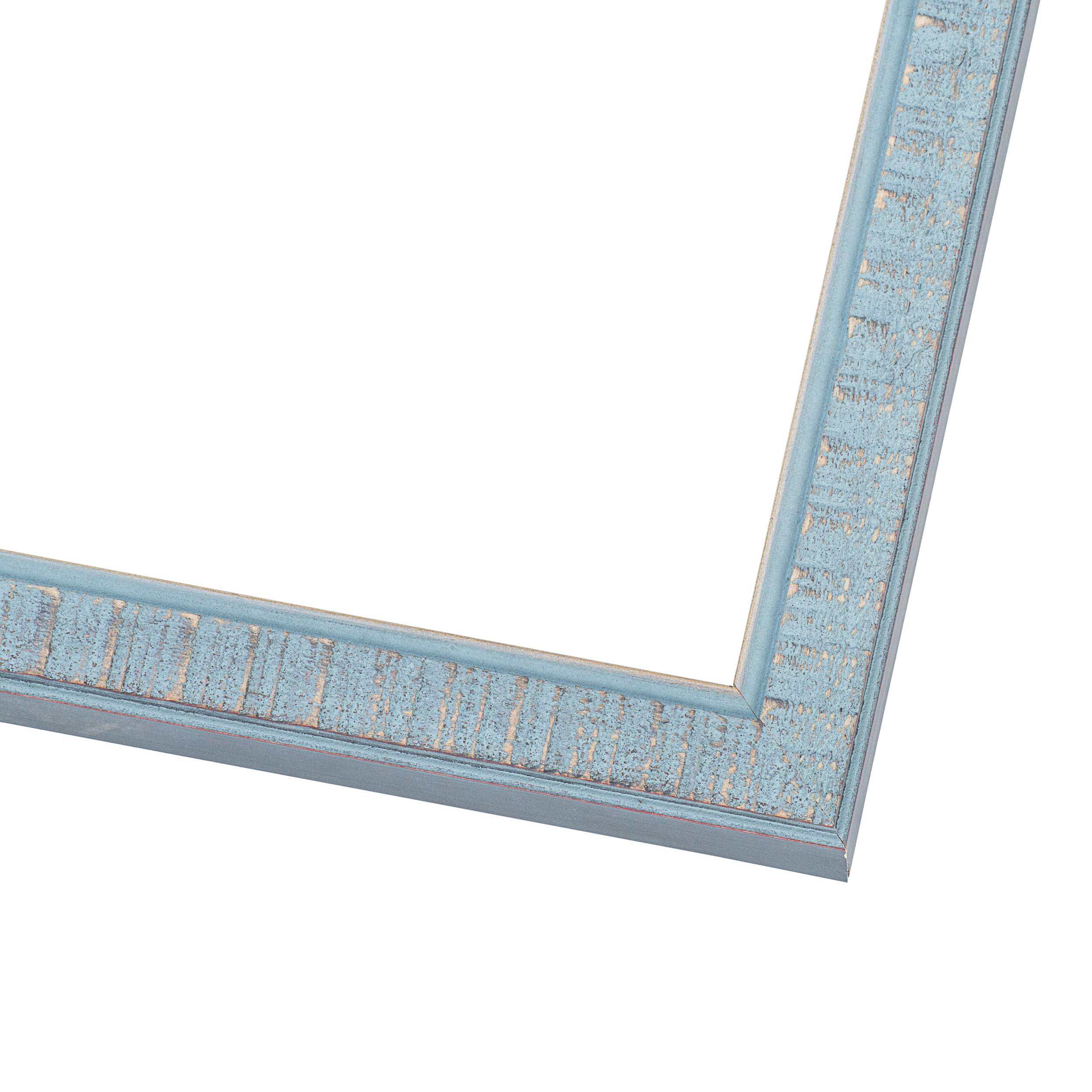 12x13 Frame Rustic Sky Blue Solid Wood Picture Frame | 0.75 Inch Moulding Width - Picture 2 of 9
