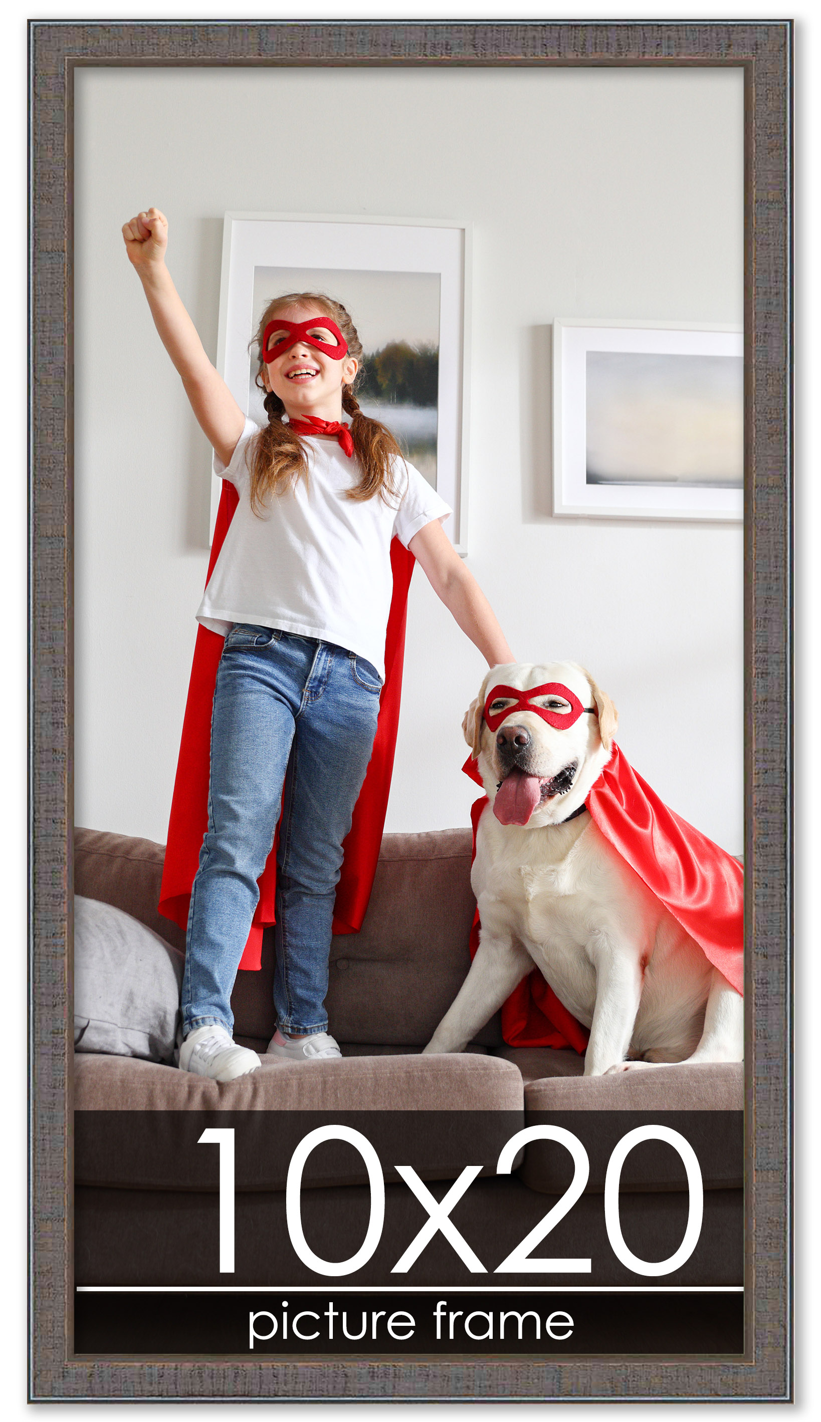 Panoramic Textured Grey Picture Frame - UV Acrylic, Backing, Hanging Hardware - Picture 8 of 407