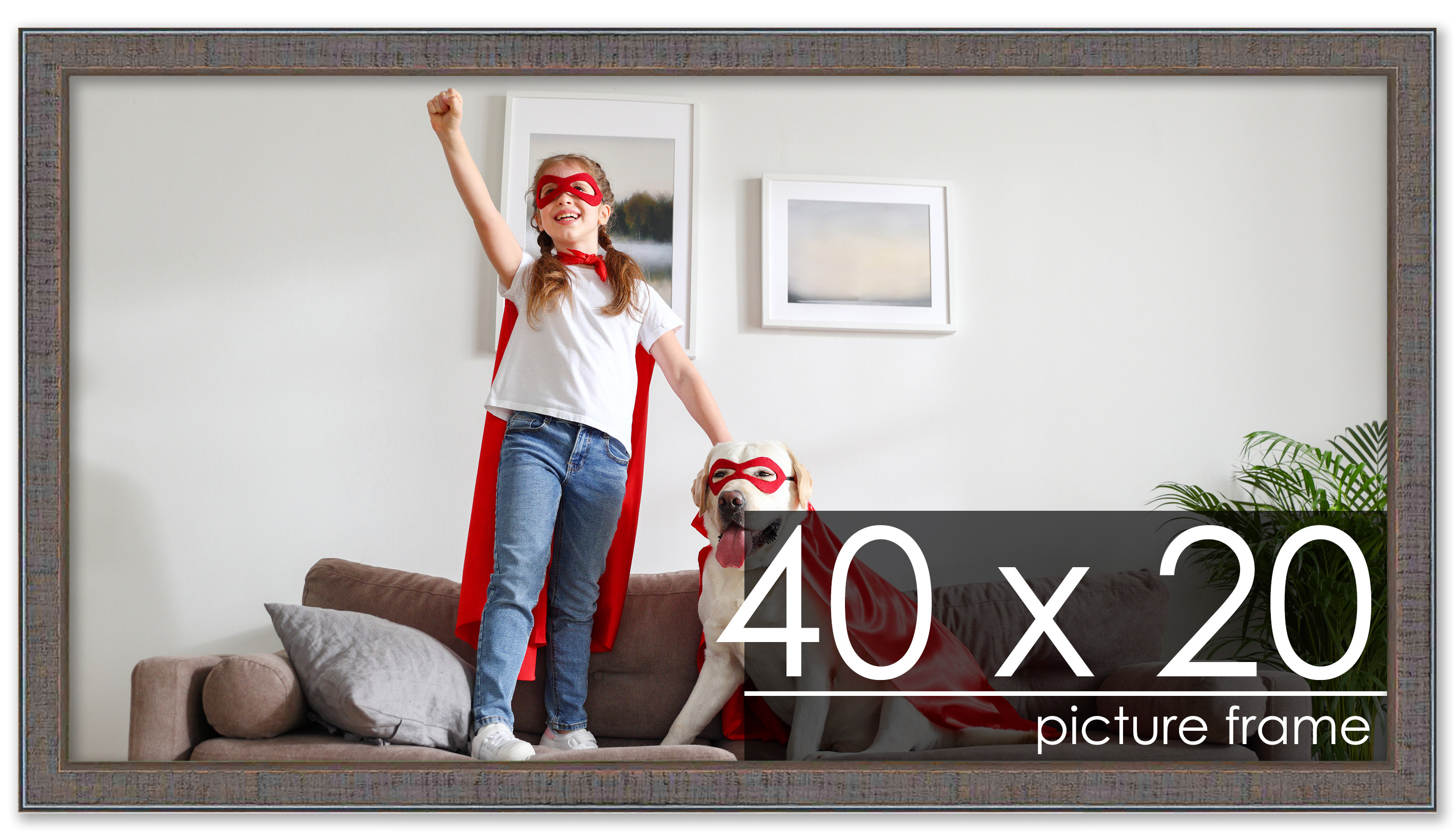 Panoramic Textured Grey Picture Frame - UV Acrylic, Backing, Hanging Hardware - Picture 312 of 407