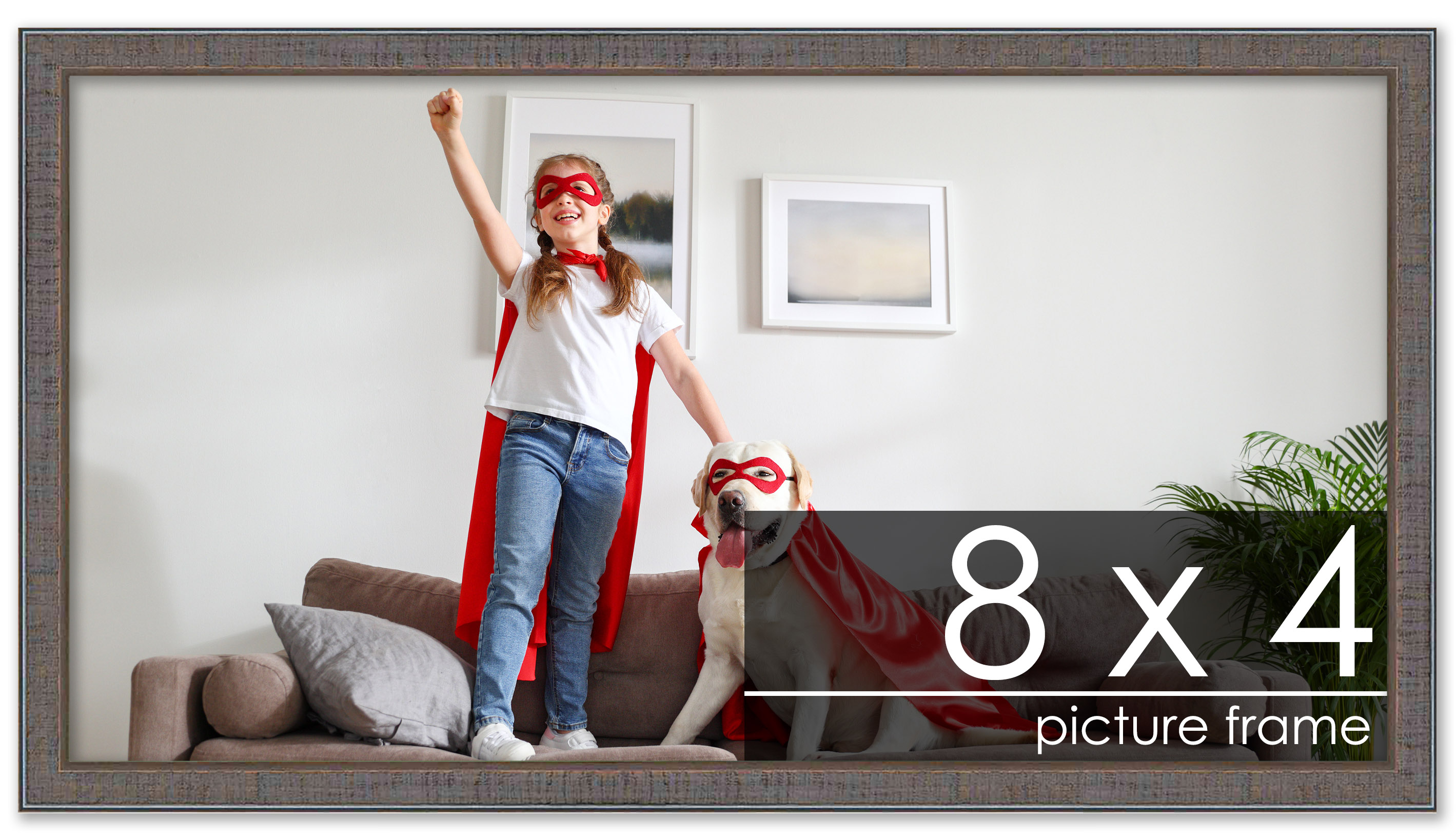 Panoramic Textured Grey Picture Frame - UV Acrylic, Backing, Hanging Hardware - Picture 400 of 407
