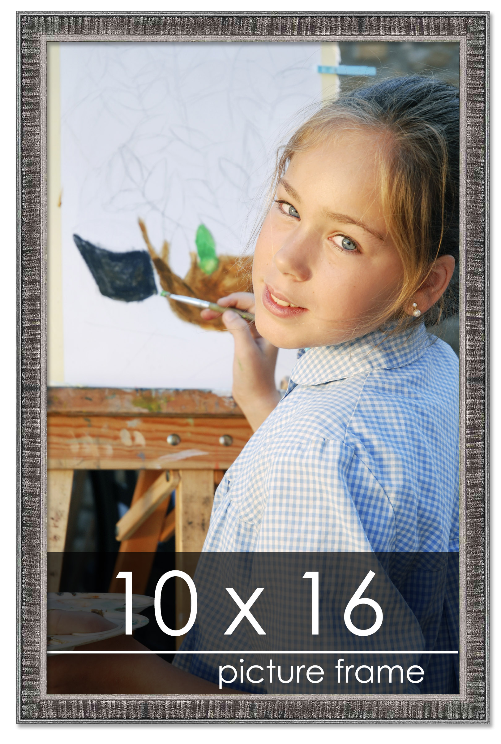 Textured Black Picture Frame – UV Acrylic,Backing, Hanging Hardware