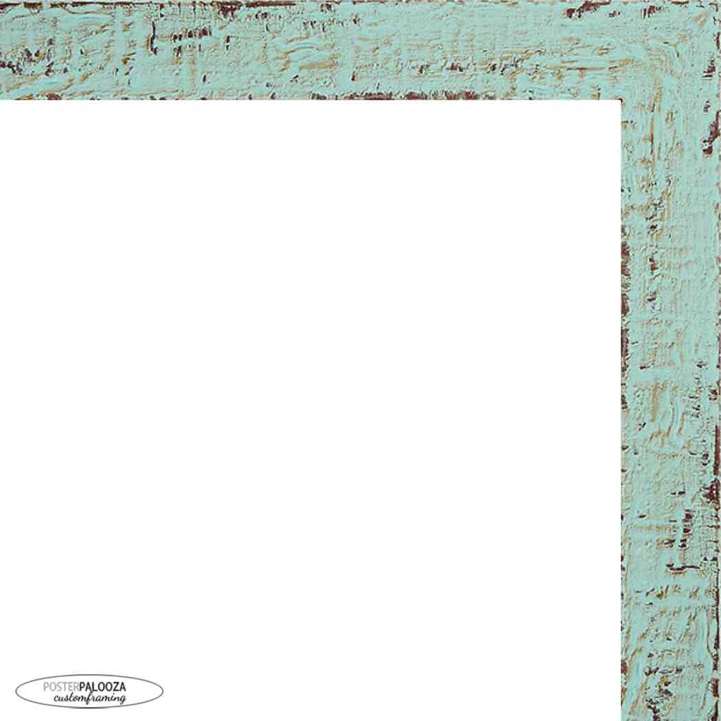 Panoramic Shabby Chic Green Picture Frame – UV Acrylic, Backing, Hardware