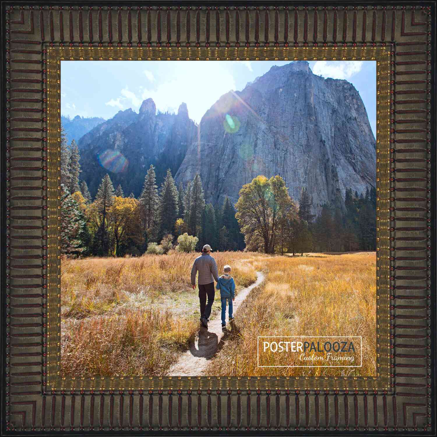 Square Museum Black Picture Frame – UV Acrylic, Backing, Hanging Hardware