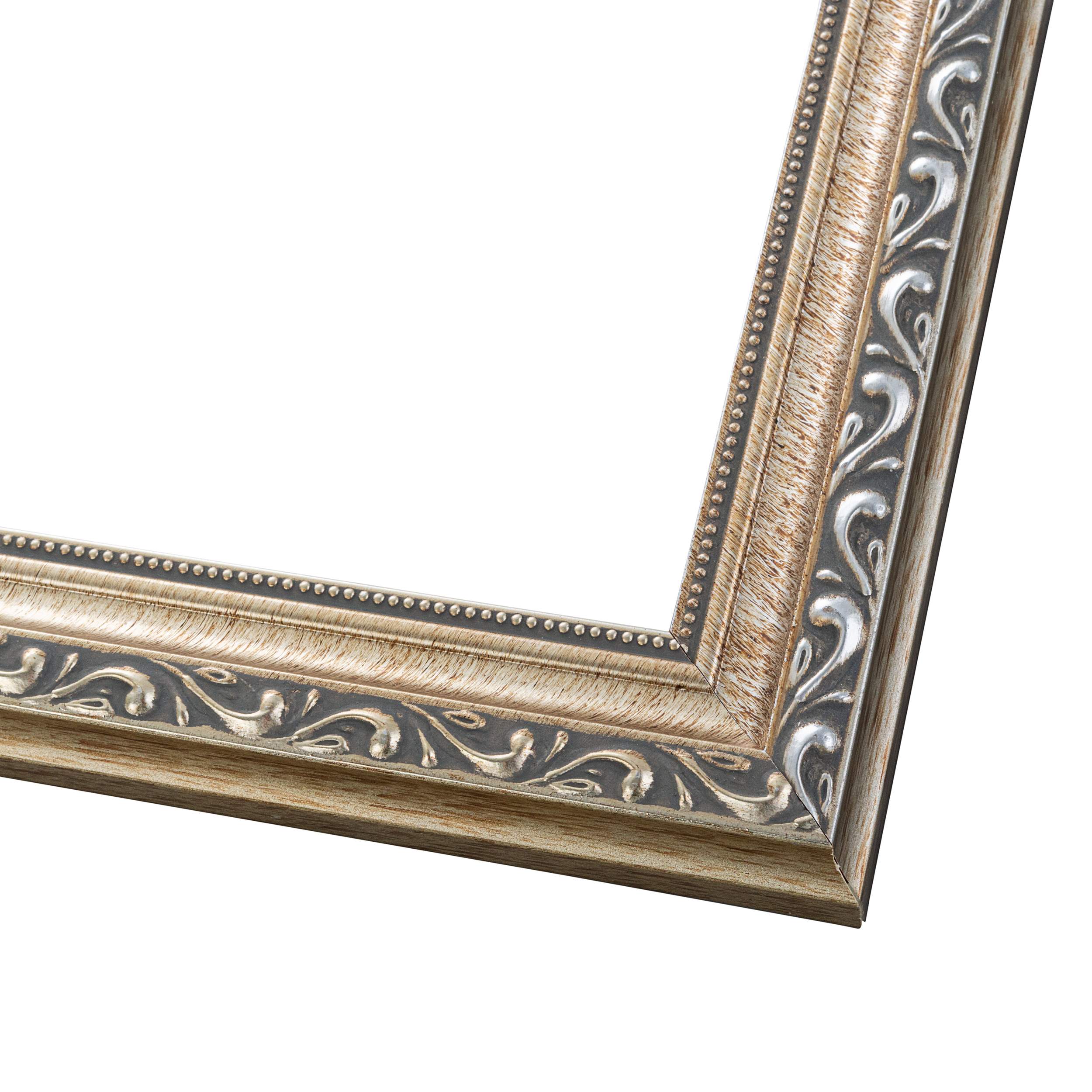 Deco Silver Picture Frame – UV Acrylic, Backing Board, Hanging Hardware Included