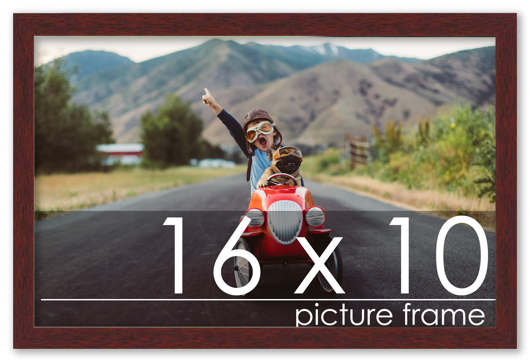 Classic Modern Brown Frame – UV Acrylic, Backing Board, Hardware Included