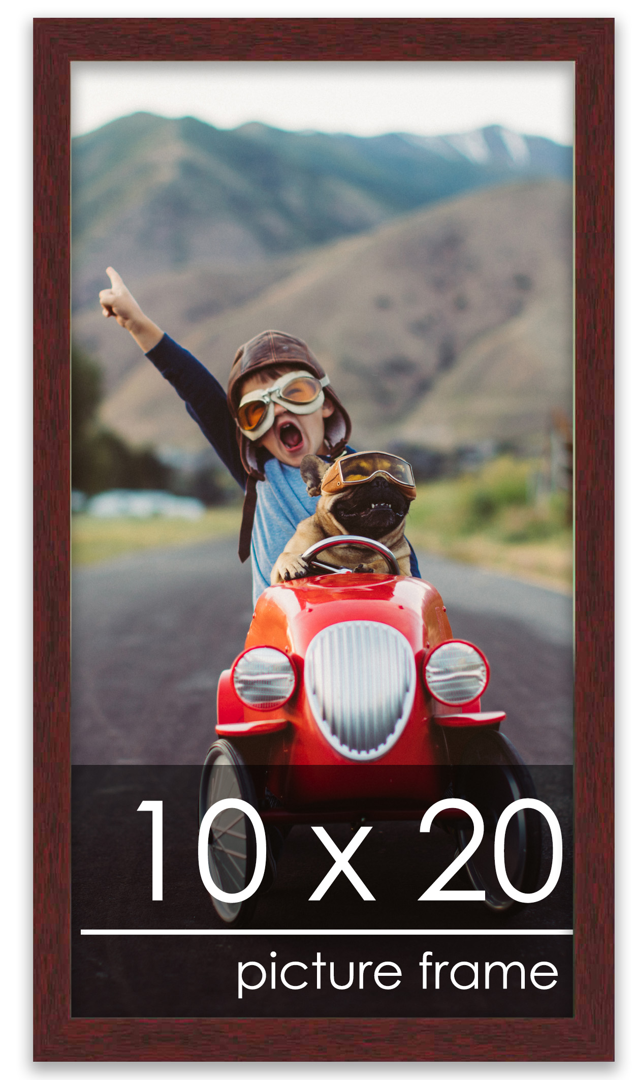 Panoramic Classic Modern Brown Frame – UV Acrylic, Backing, Hanging Hardware