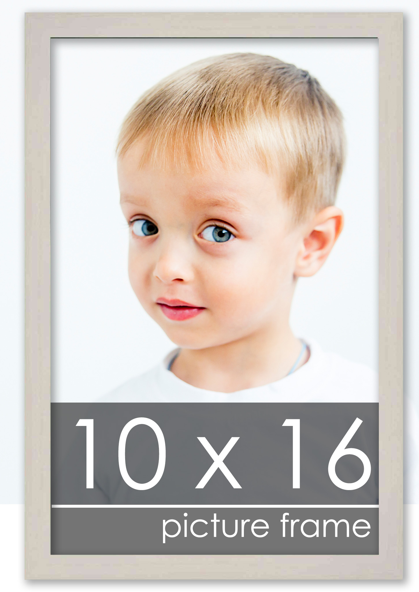 Modernist White Picture Frame – UV Acrylic,Backing, Hanging Hardware
