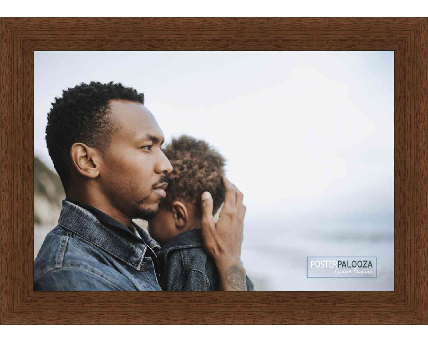 Simple Brown Picture Frame - UV Acrylic,Backing, Hanging Hardware - Picture 10 of 345