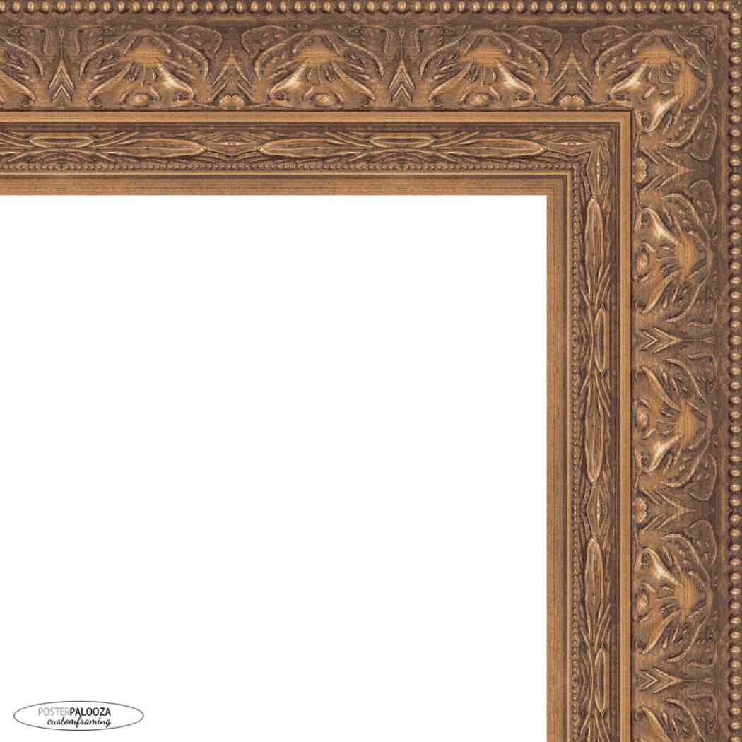 Cornice portafoto oro museo formato foto - acrilico UV, supporto, ferramenta da appendere - Foto 9 di 15