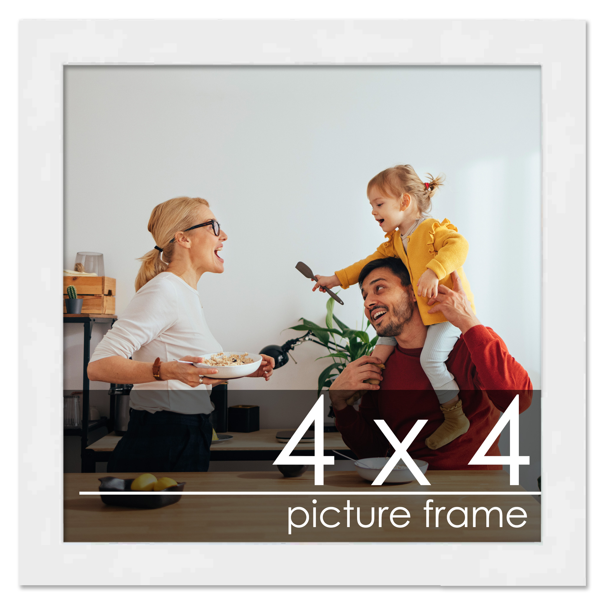 4x4 Solid Wood Picture Frame with UV Acrylic, Available in 6 Finishes - Bild 45 von 52
