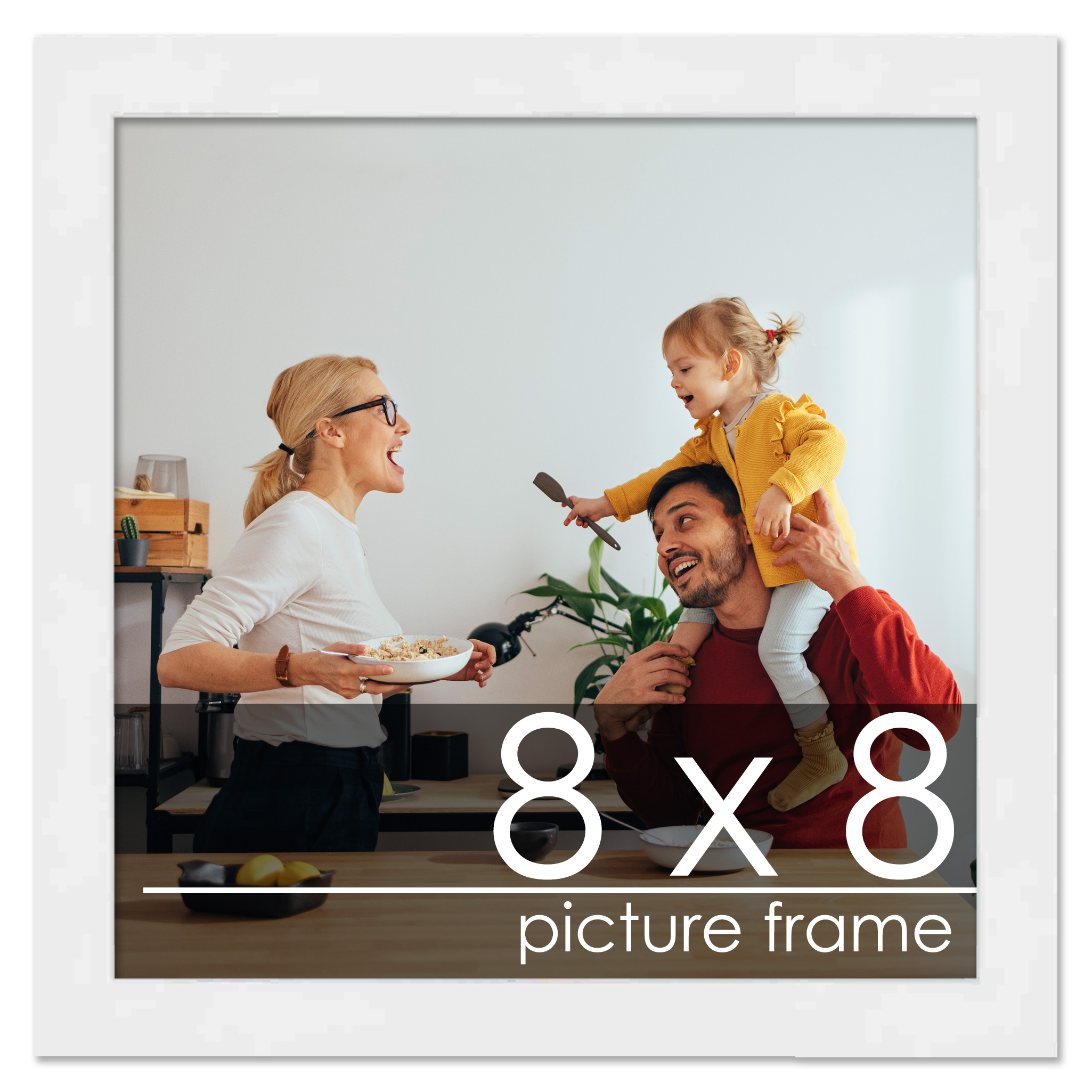 8x8 Solid Wood Picture Frame with UV Acrylic, Available in 6 Finishes - Bild 45 von 52