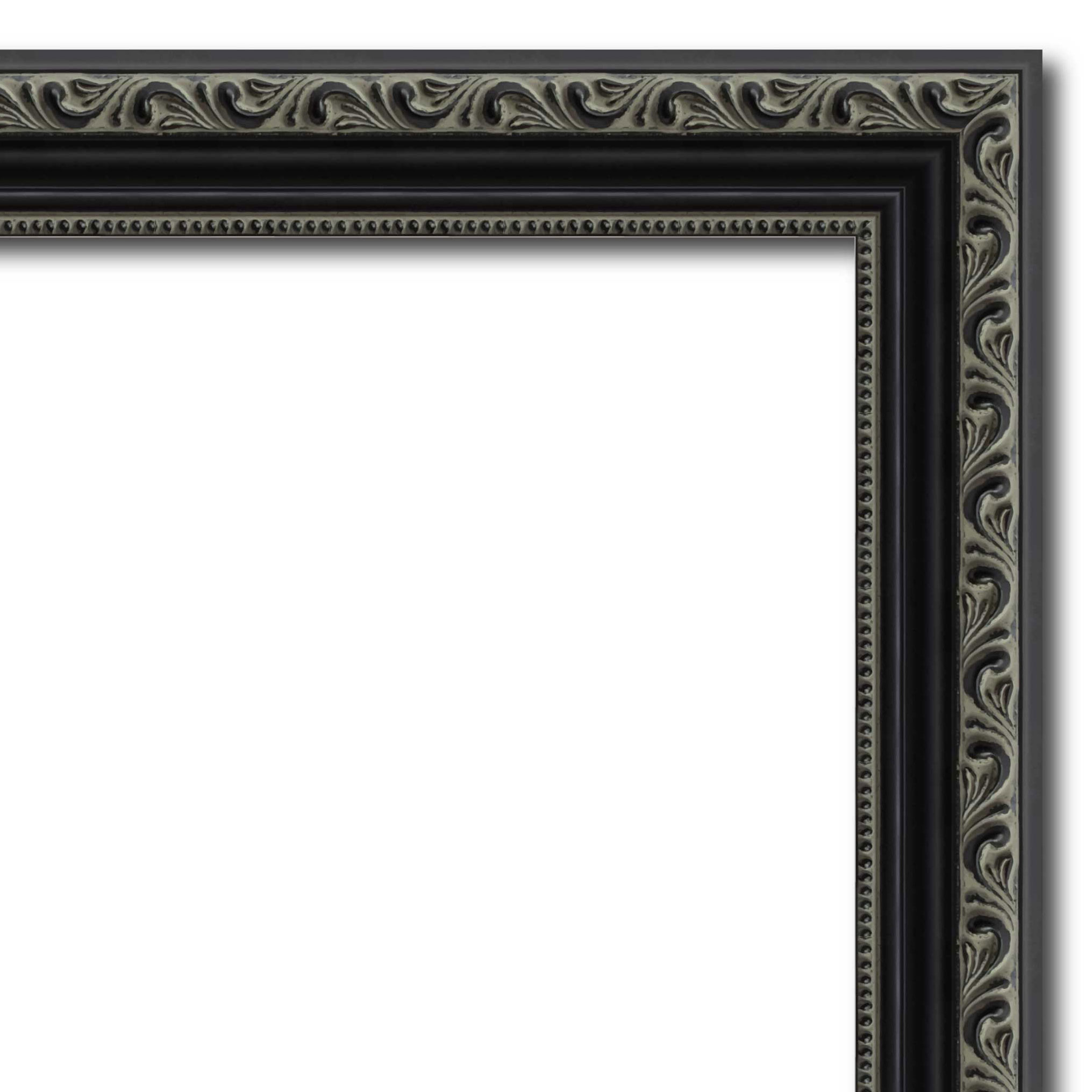 Square Antique Black Picture Frame – UV Acrylic, Backing, Hanging Hardware