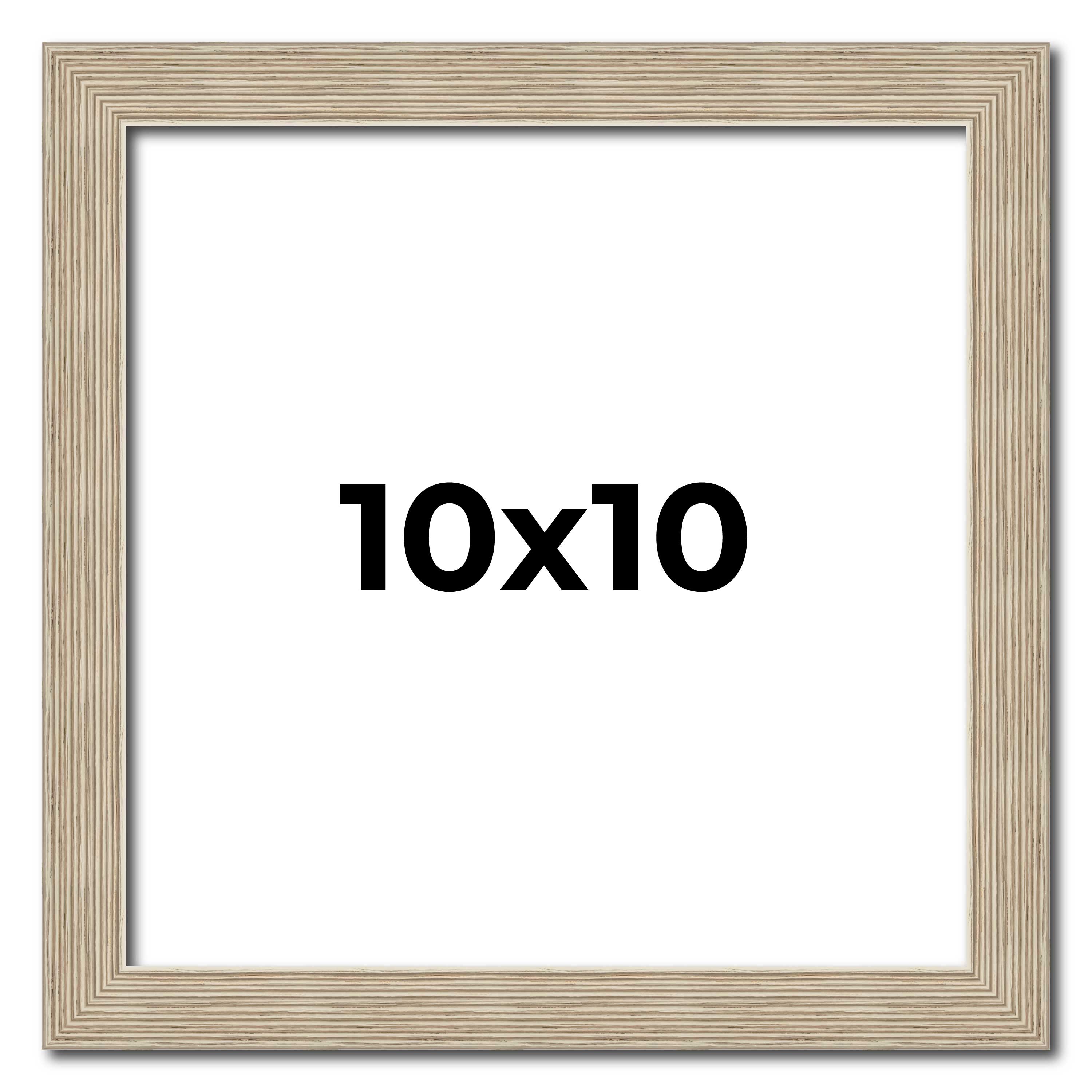 Bilderrahmen 10x10 Rahmen Grau Massivholz Breite 1 Zoll | Rahmentiefe innen - Bild 1 von 9