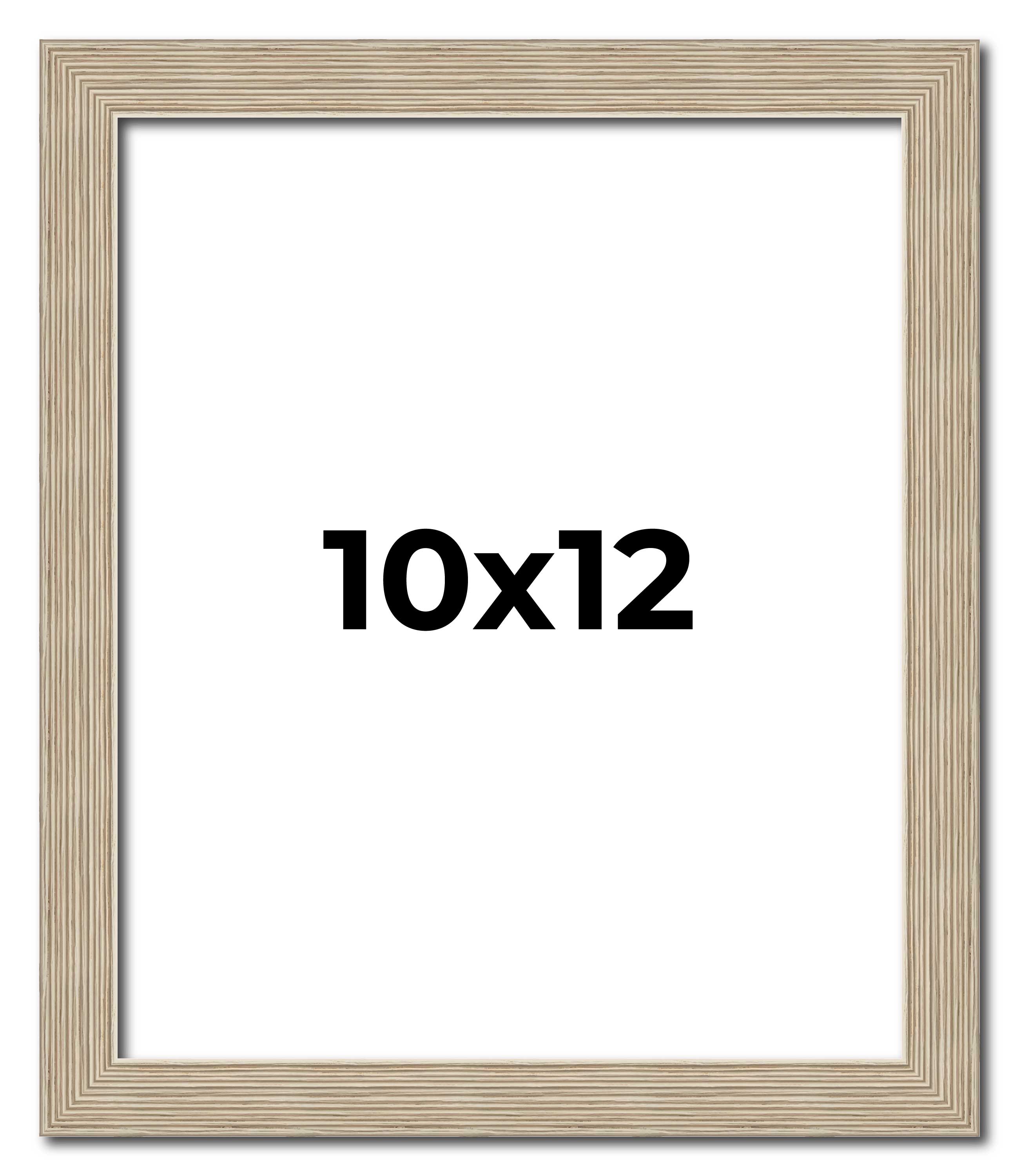 10x12 Frame Grey Solid Wood Picture Frame Width 1 Inches | Interior Frame Depth main product image