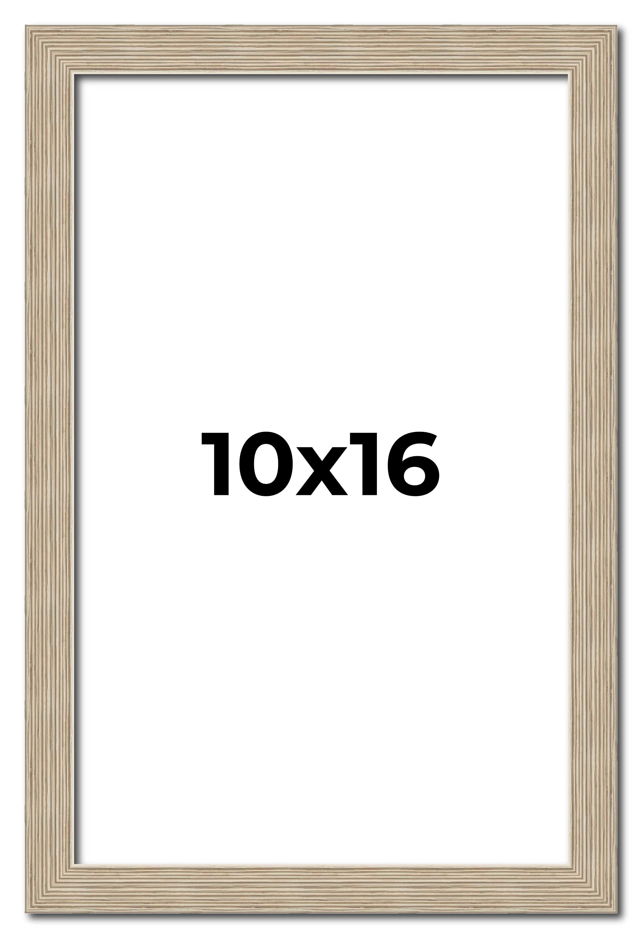 10x16 Frame Grey Solid Wood Picture Frame Width 1 Inches | Interior Frame Depth main product image