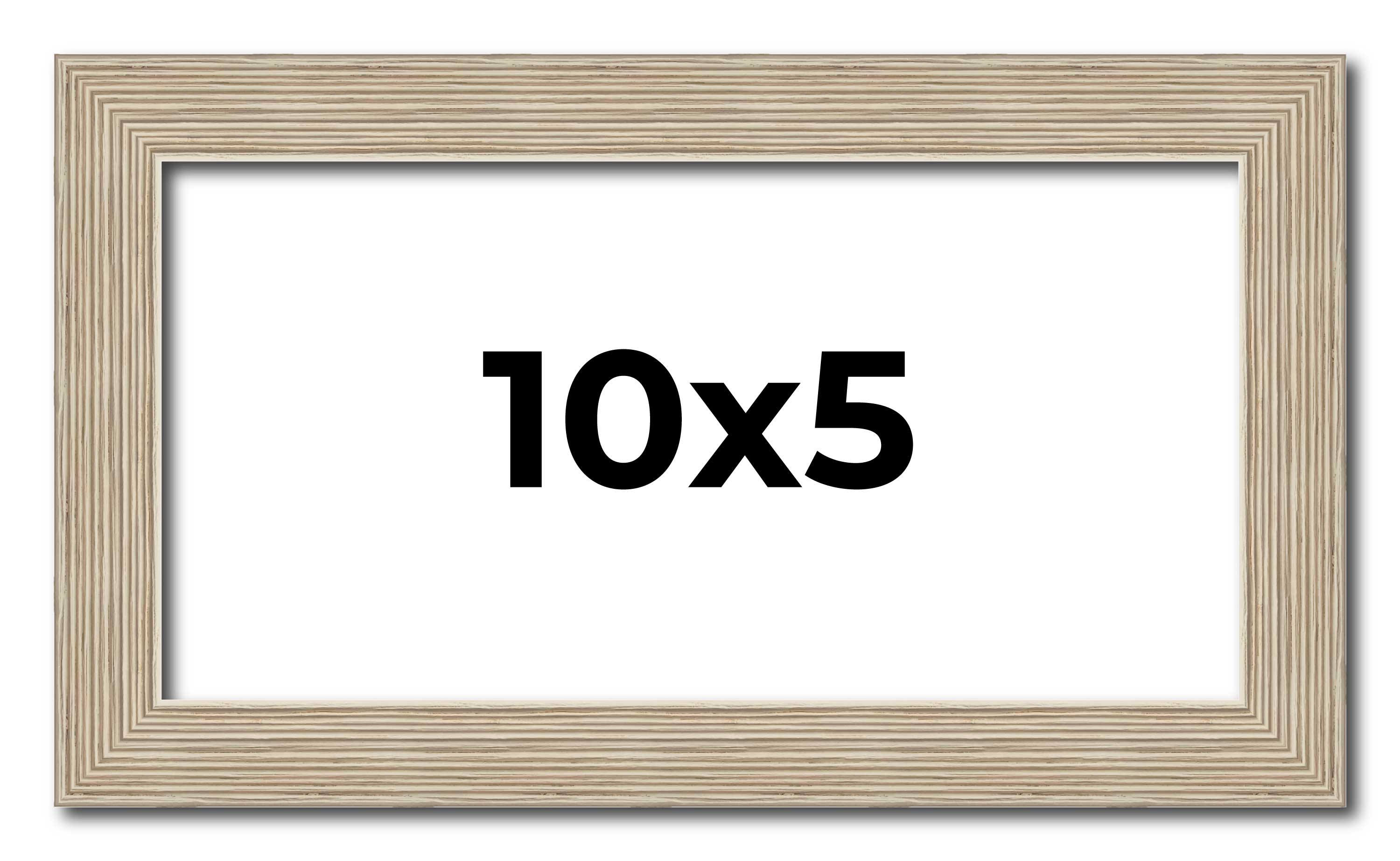 10×5 IN Frame Grey Solid Wood Picture Frame Width 1 Inches | Interior Frame Dept