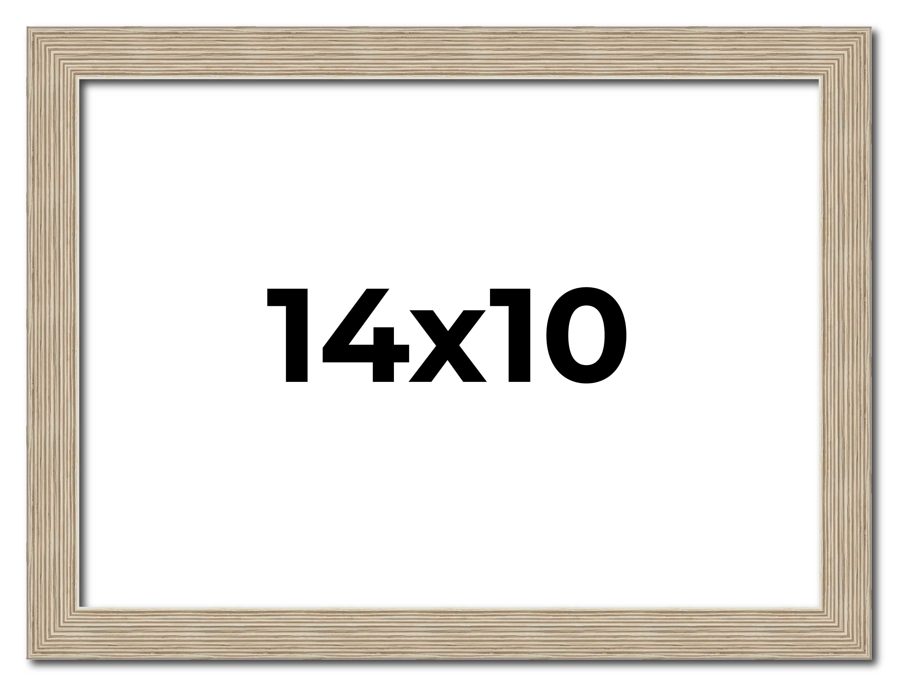 14x10 Frame Grey Solid Wood Picture Frame Width 1 Inches | Interior Frame Depth main product image