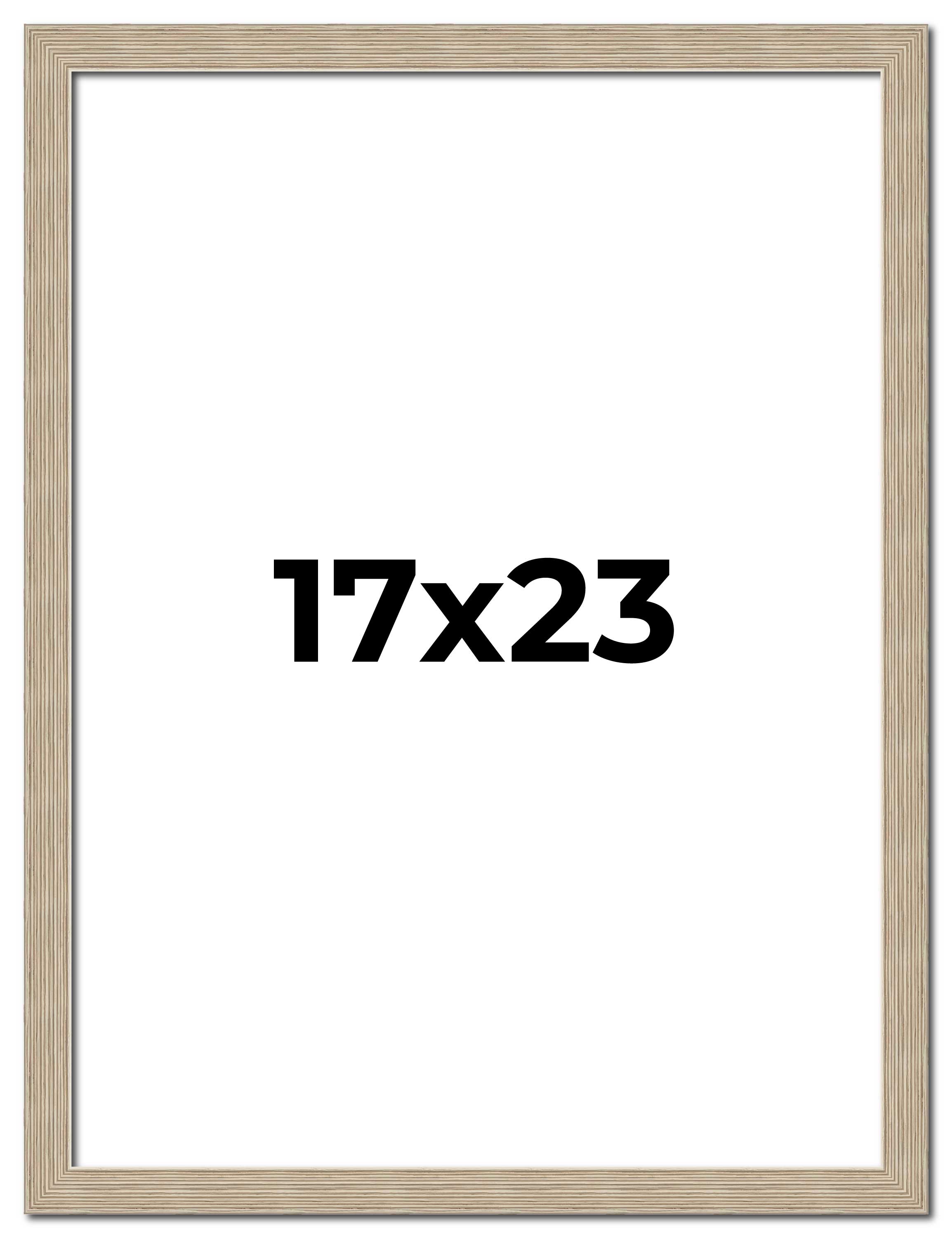 17x23 Frame Grey Solid Wood Picture Frame Width 1 Inches | Interior Frame Depth main product image