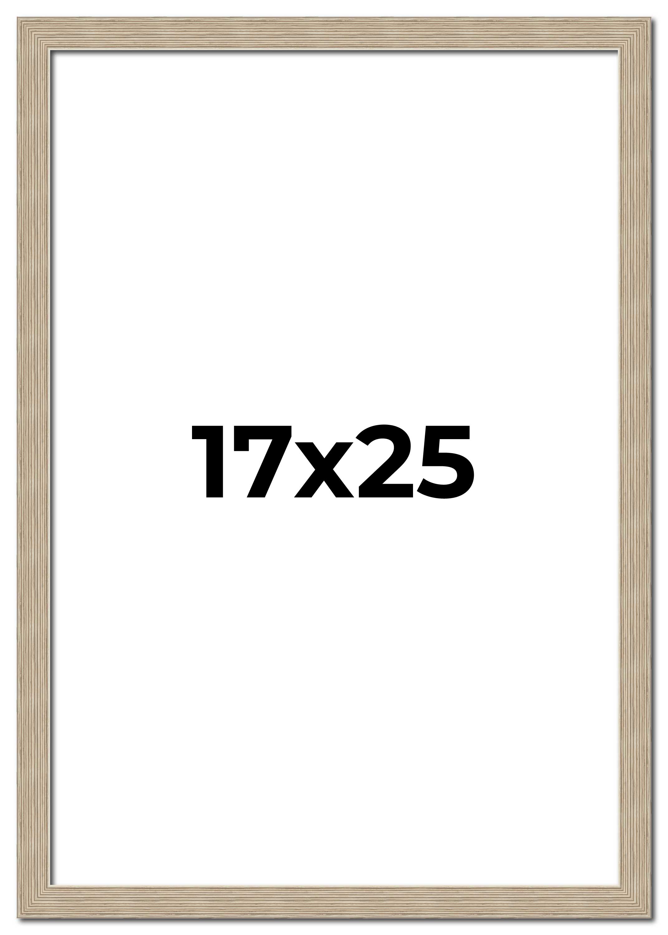 17×25 Frame Grey Solid Wood Picture Frame Width 1 Inches | Interior Frame Depth