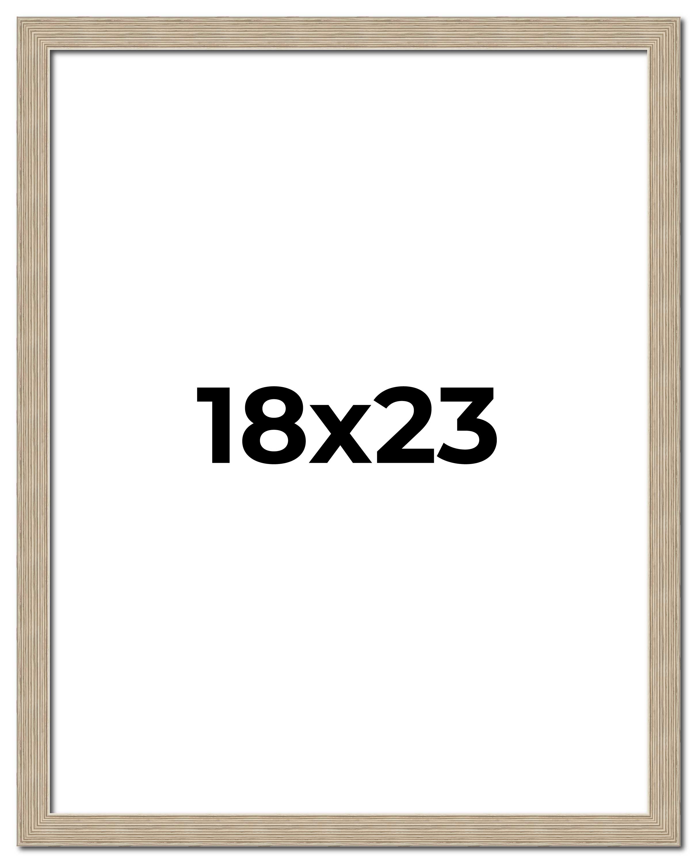 18x23 Frame Grey Solid Wood Picture Frame Width 1 Inches | Interior Frame Depth main product image