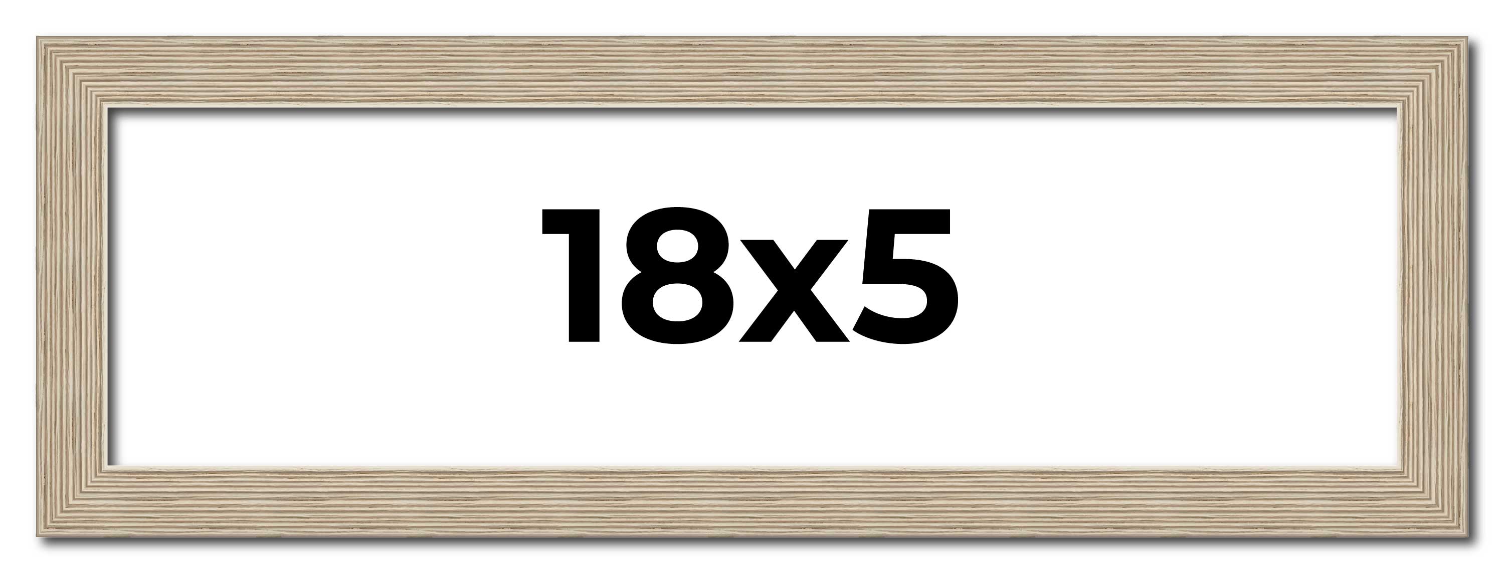 18x5 IN Frame Grey Solid Wood Picture Frame Width 1 Inches | Interior Frame Dept main product image