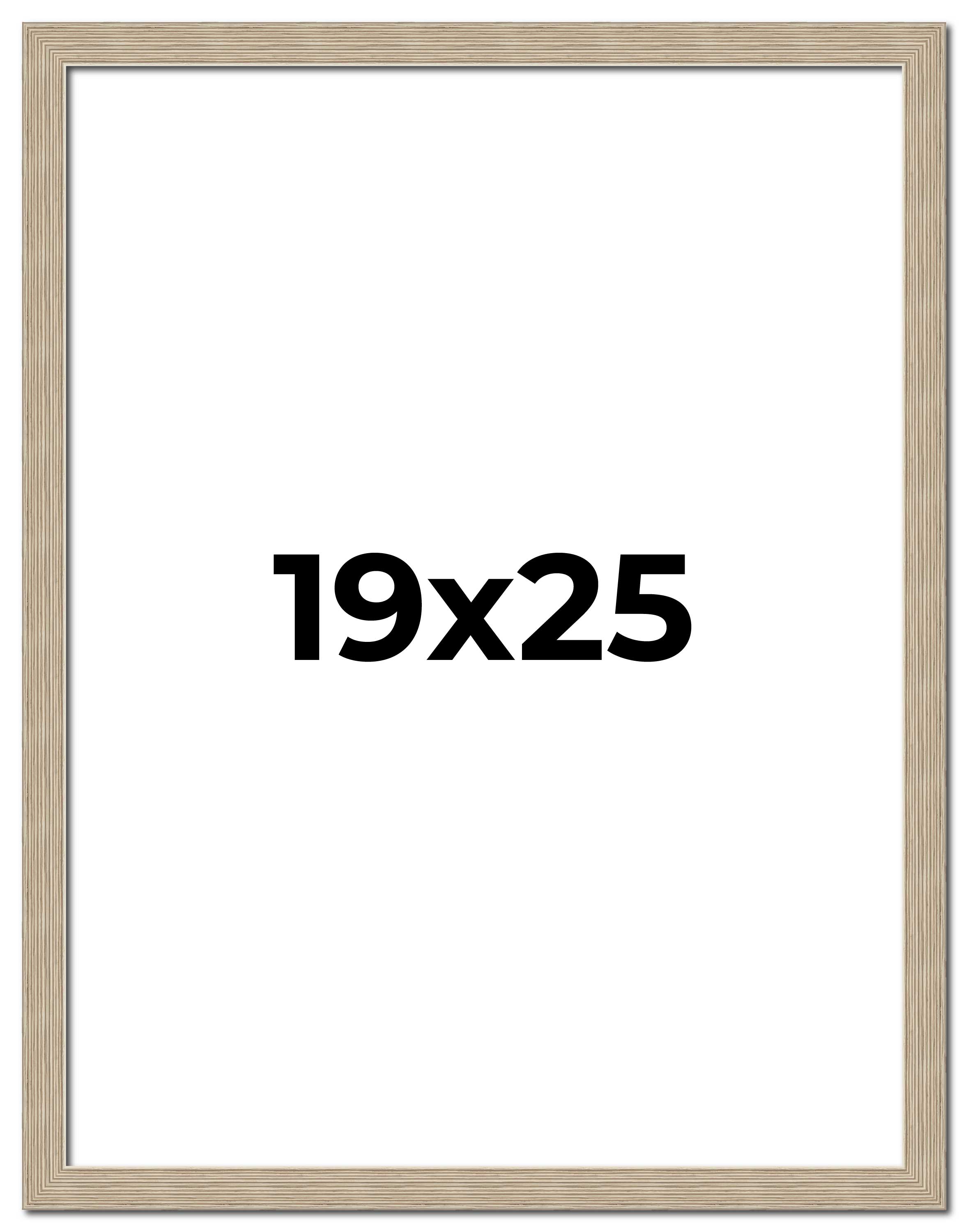 19×25 Frame Grey Solid Wood Picture Frame Width 1 Inches | Interior Frame Depth