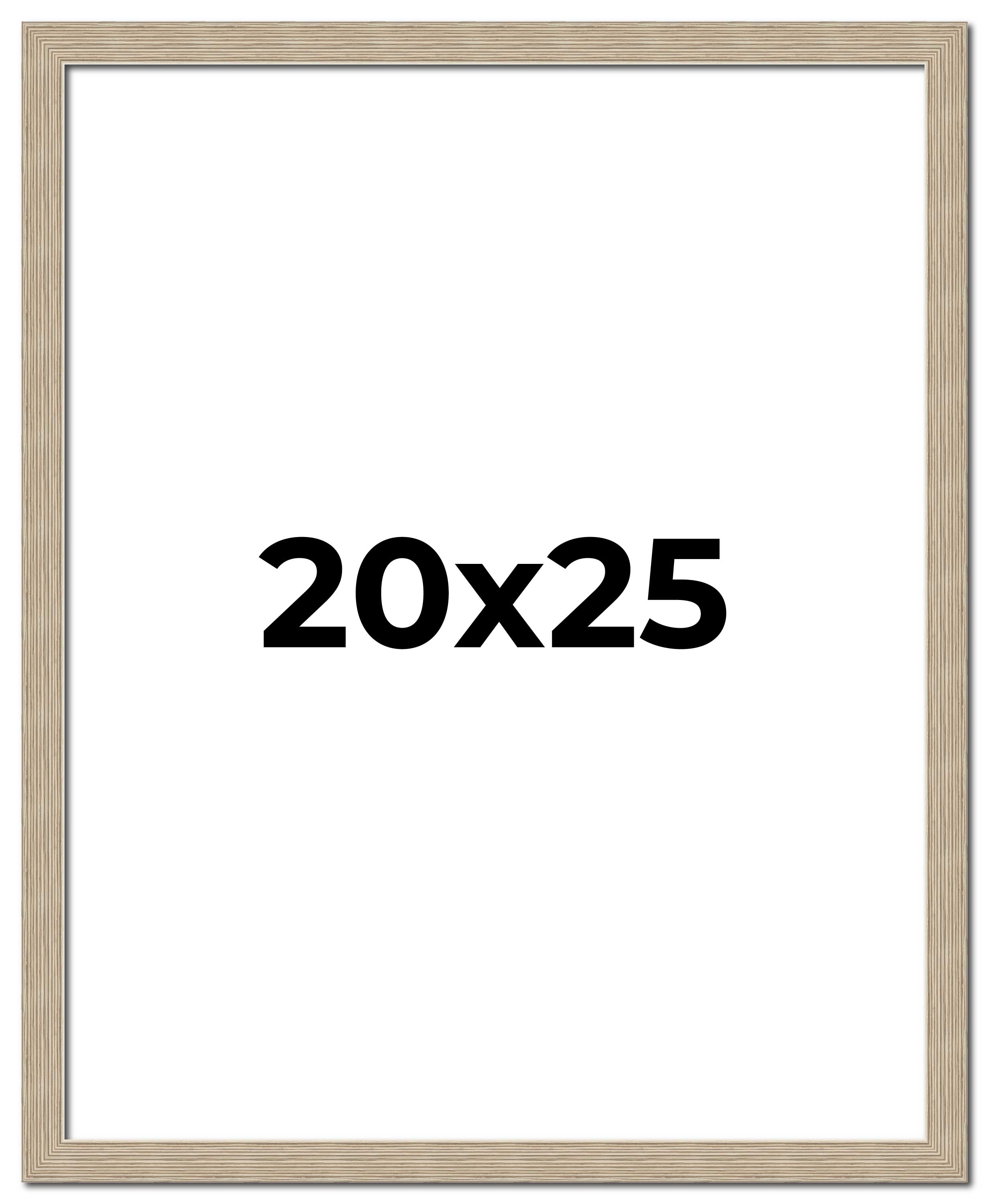 20x25 Frame Grey Solid Wood Picture Frame Width 1 Inches | Interior Frame Depth main product image